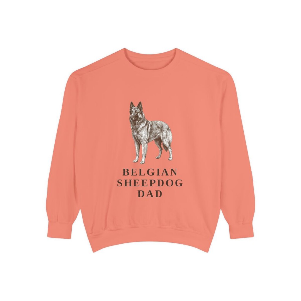 Belgian Sheepdog Dad Sweatshirt, Terracotta, front view