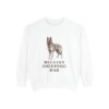 Belgian Sheepdog Dad Sweatshirt, White, front view