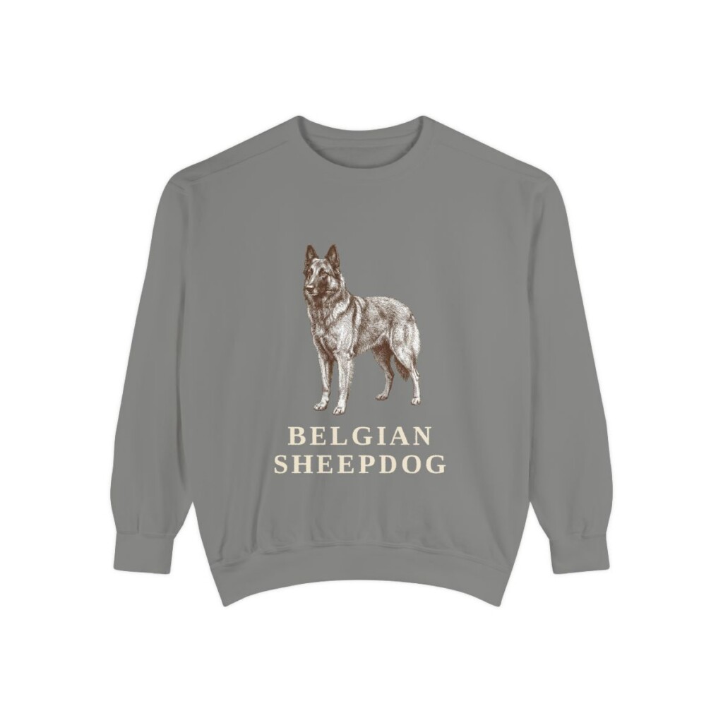 Belgian Sheepdog Sweatshirt, Grey, front view