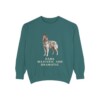 belgian-sheepdog-sweatshirt-humor-blue-spruce Belgian Sheepdog Humor Sweatshirt, Blue Spruce, front view