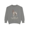 belgian-sheepdog-sweatshirt-humor-grey Belgian Sheepdog Humor Sweatshirt, Grey, front view