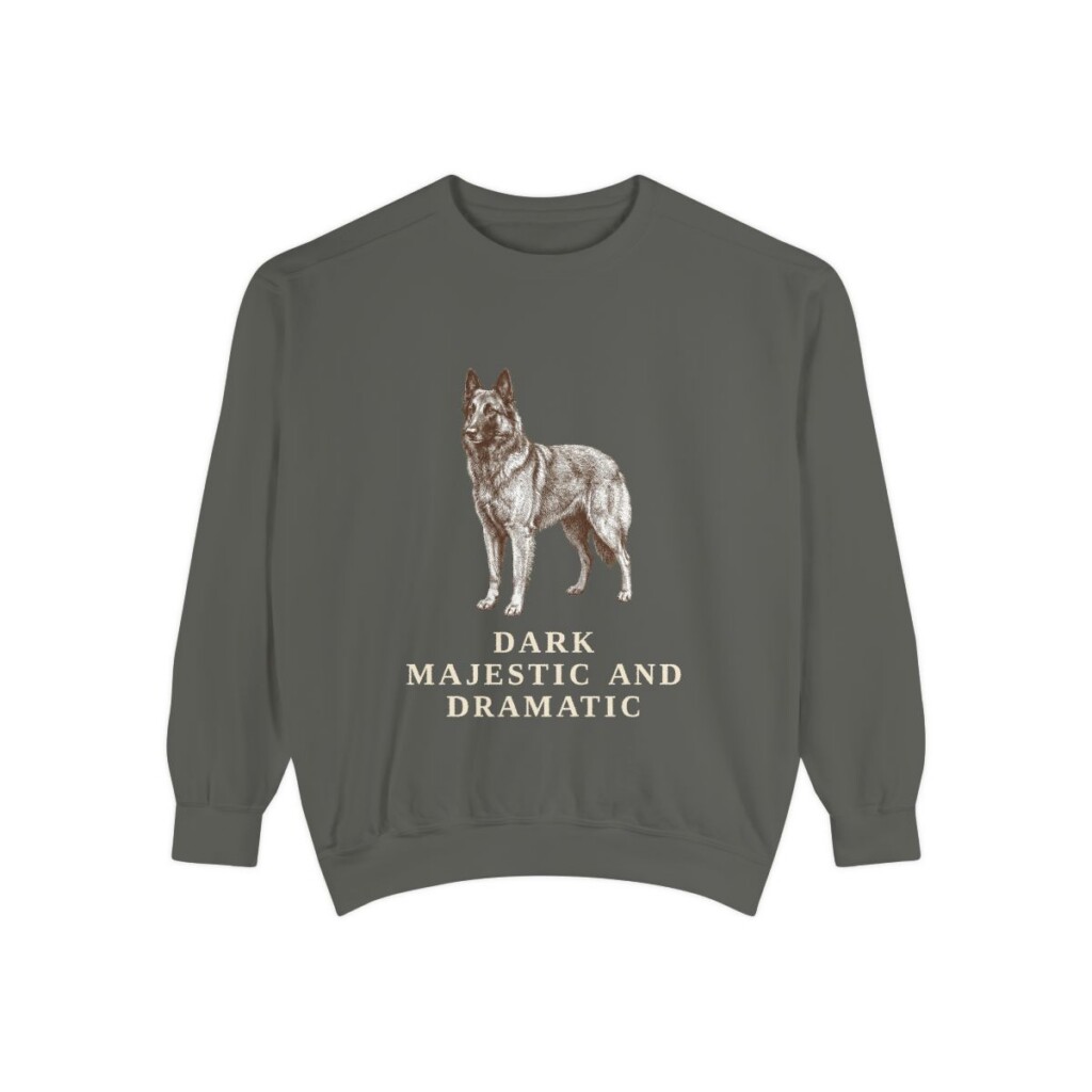 belgian-sheepdog-sweatshirt-humor-pepper Belgian Sheepdog Humor Sweatshirt, Pepper, front view