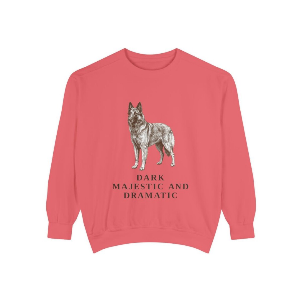 belgian-sheepdog-sweatshirt-humor-watermelon Belgian Sheepdog Humor Sweatshirt, Watermelon, front view