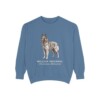 Belgian Sheepdog Latin Sweatshirt, Blue Jean, front view