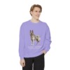 Belgian Sheepdog Latin Sweatshirt, Violet, person 1 front