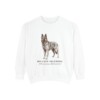 Belgian Sheepdog Latin Sweatshirt, White, front view