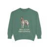 Belgian Sheepdog Sweatshirt, Light Green, front view