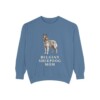Belgian Sheepdog Mom Sweatshirt, Blue Jean, front view