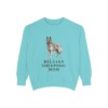 Belgian Sheepdog Mom Sweatshirt, Chalky Mint, front view