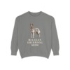 Belgian Sheepdog Mom Sweatshirt, Grey, front view