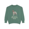 Belgian Sheepdog Mom Sweatshirt, Light Green, front view