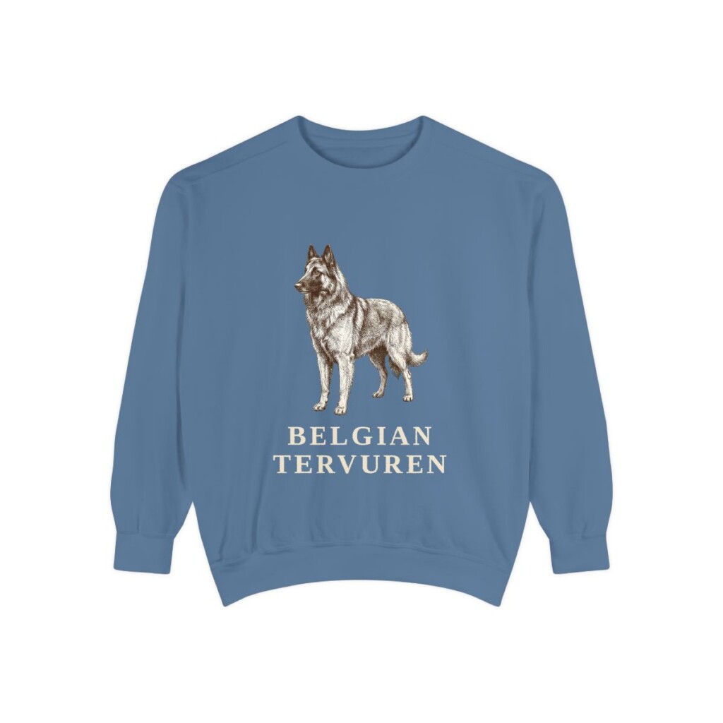 belgian-tervuren-sweatshirt-blue-jean Belgian Tervuren Sweatshirt, Blue Jean, front view