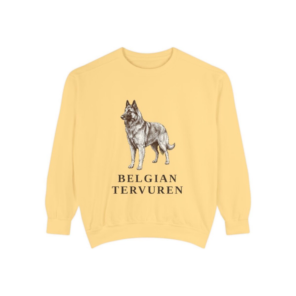belgian-tervuren-sweatshirt-butter Belgian Tervuren Sweatshirt, Butter, front view