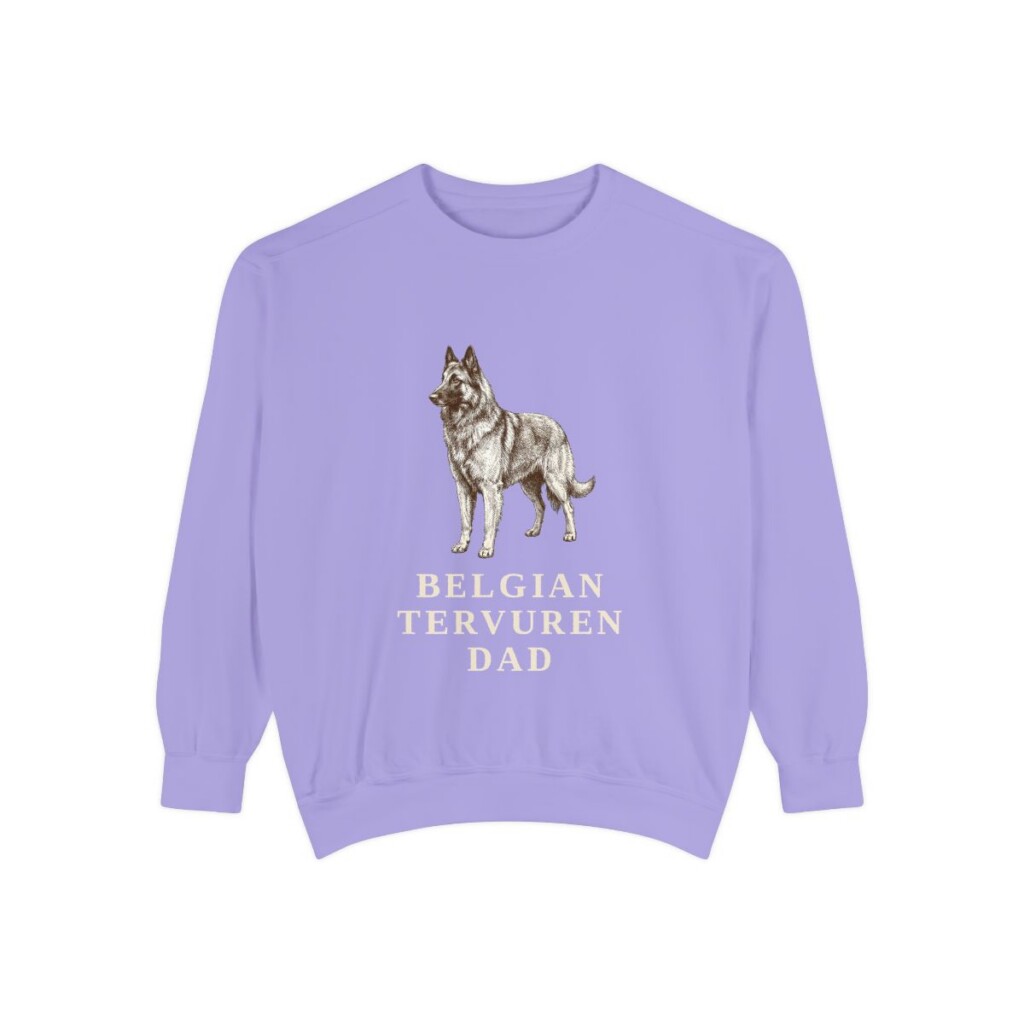 Belgian Tervuren Dad Sweatshirt, Violet, front view