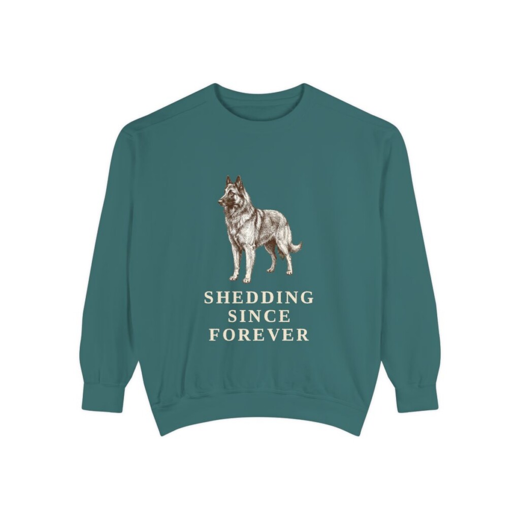 Belgian Tervuren Humor Sweatshirt, Blue Spruce, front view