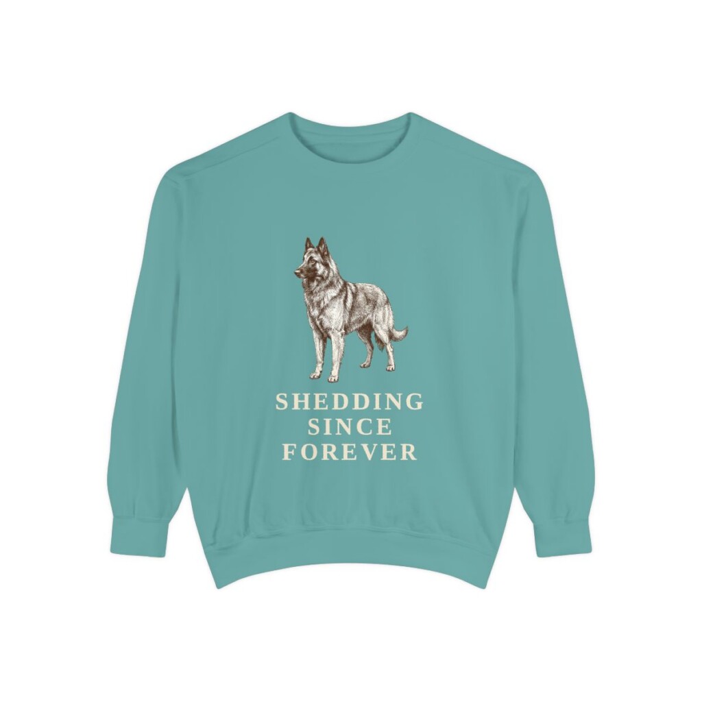 Belgian Tervuren Humor Sweatshirt, Seafoam, front view