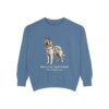 Belgian Tervuren Latin Sweatshirt, Blue Jean, front view