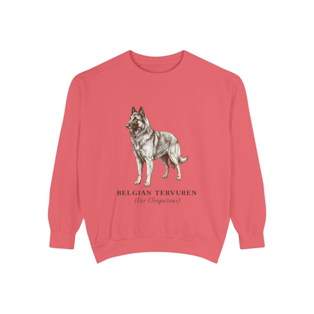 Belgian Tervuren Latin Sweatshirt, Watermelon, front view
