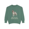 belgian-tervuren-sweatshirt-light-green Belgian Tervuren Sweatshirt, Light Green, front view