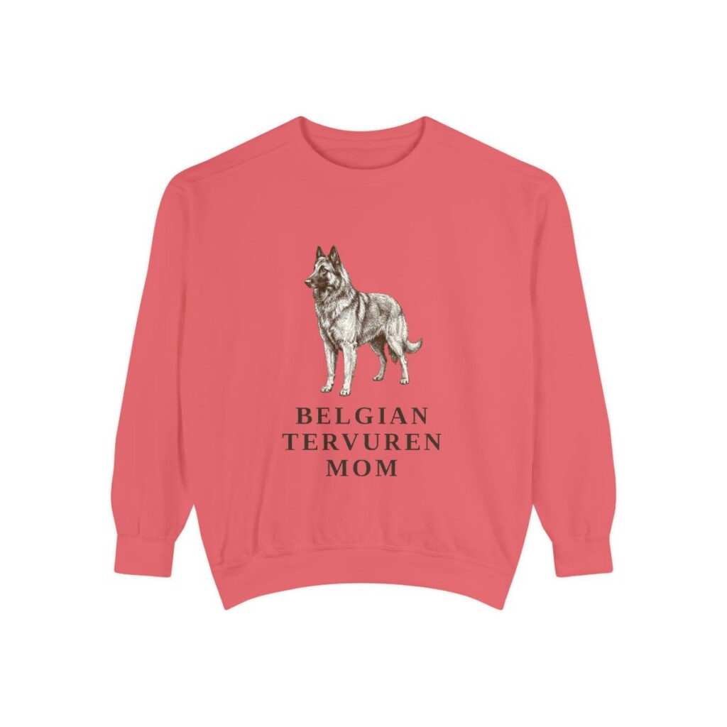 belgian-tervuren-sweatshirt-mom-watermelon Belgian Tervuren Mom Sweatshirt, Watermelon, front view