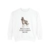 belgian-tervuren-sweatshirt-mom-white Belgian Tervuren Mom Sweatshirt, White, front view