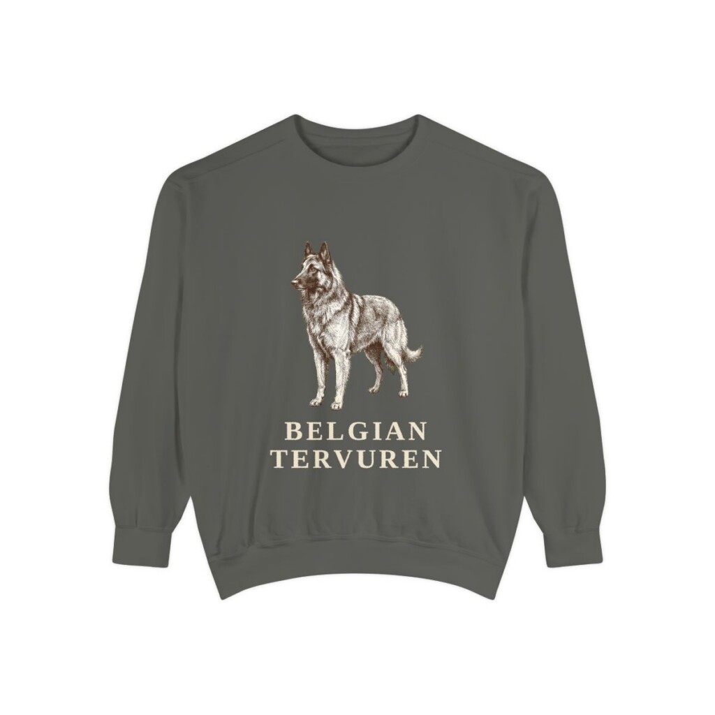 belgian-tervuren-sweatshirt-pepper Belgian Tervuren Sweatshirt, Pepper, front view