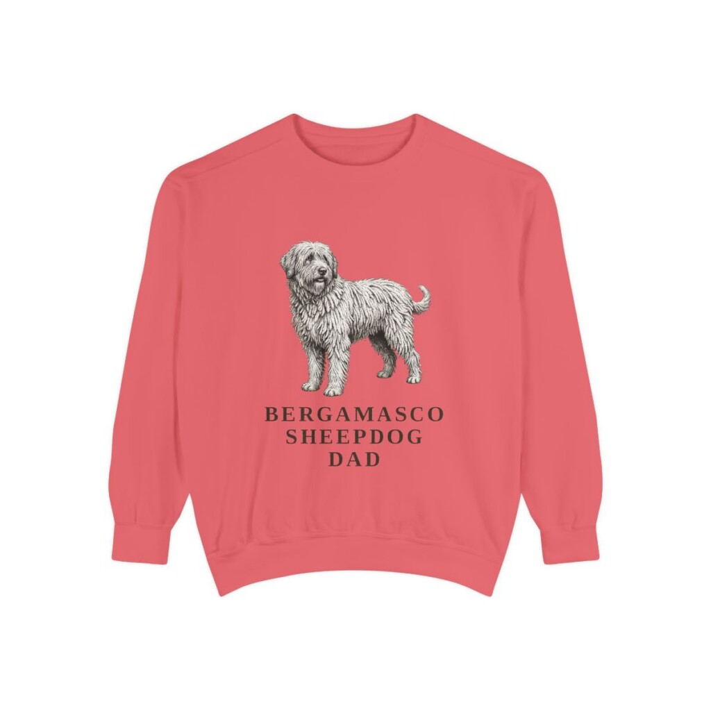 Bergamasco Sheepdog Dad Sweatshirt, Watermelon, front view