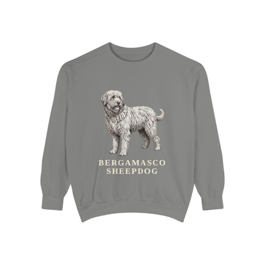 Bergamasco Sheepdog Sweatshirt, Grey, front view