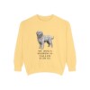 bergamasco-sheepdog-sweatshirt-humor-butter Bergamasco Sheepdog Humor Sweatshirt, Butter, front view