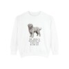 bergamasco-sheepdog-sweatshirt-humor-white Bergamasco Sheepdog Humor Sweatshirt, White, front view
