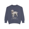 Bergamasco Sheepdog Latin Sweatshirt, Denim, front view