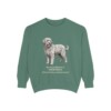 Bergamasco Sheepdog Latin Sweatshirt, Light Green, front view