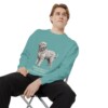 Bergamasco Sheepdog Latin Sweatshirt, Seafoam, person 1 context