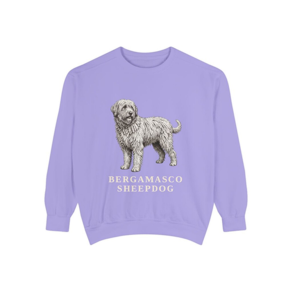 Bergamasco Sheepdog Sweatshirt, Violet, front view