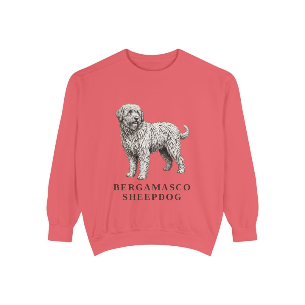 Bergamasco Sheepdog Sweatshirt, Watermelon, front view