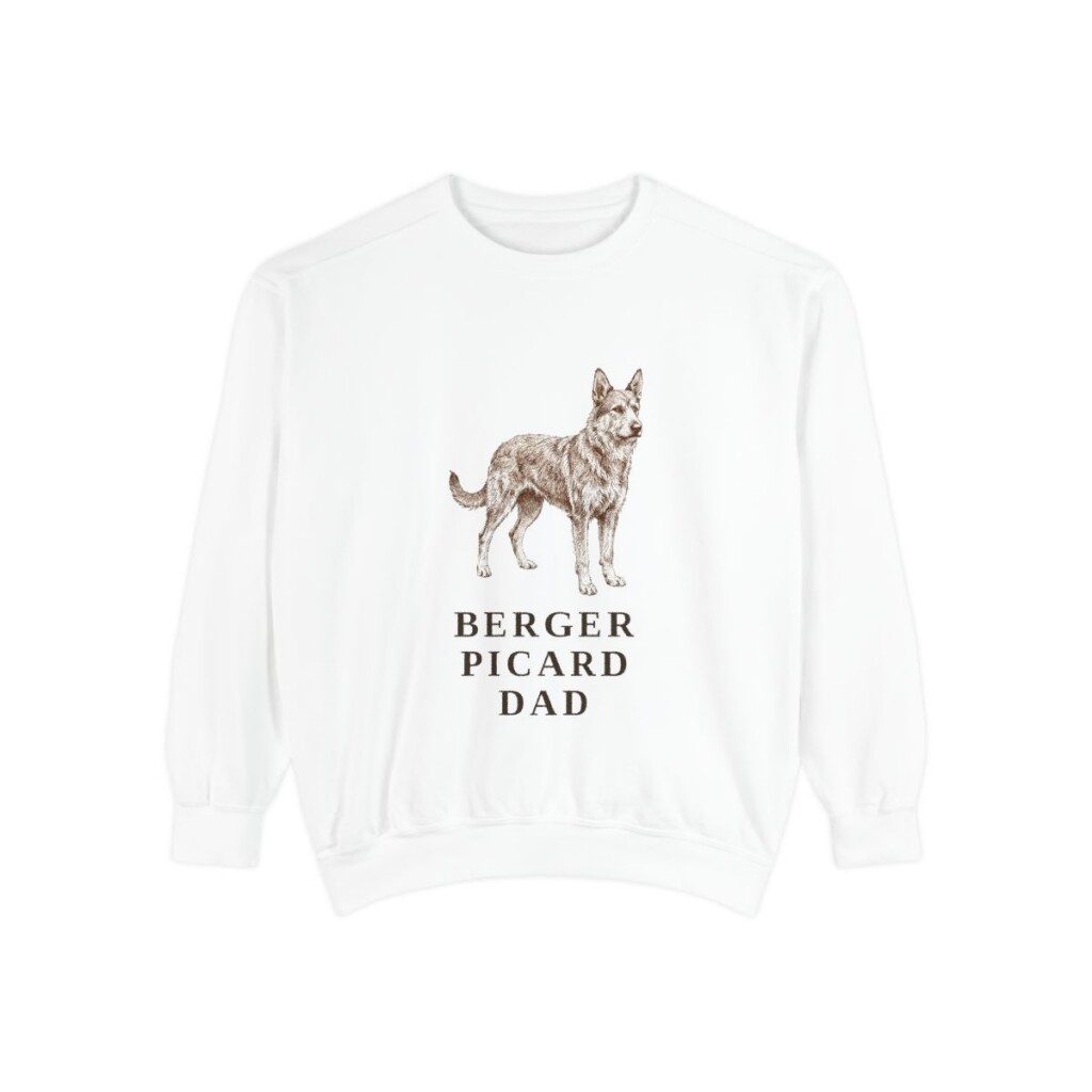 Berger Picard Dad Sweatshirt, White, front view