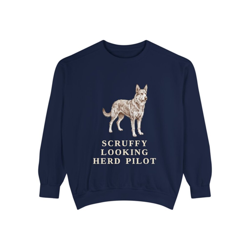 Berger Picard Humor Sweatshirt, True Navy, front view