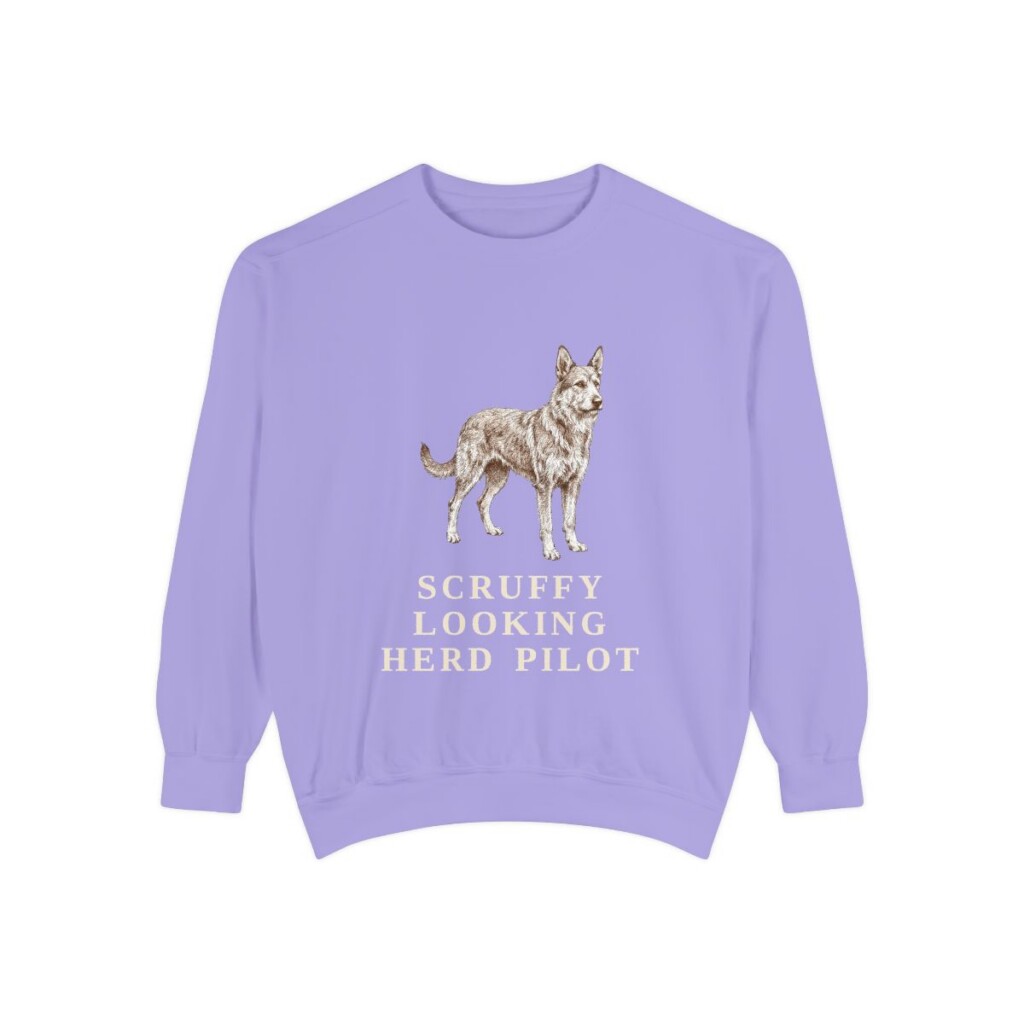 Berger Picard Humor Sweatshirt, Violet, front view