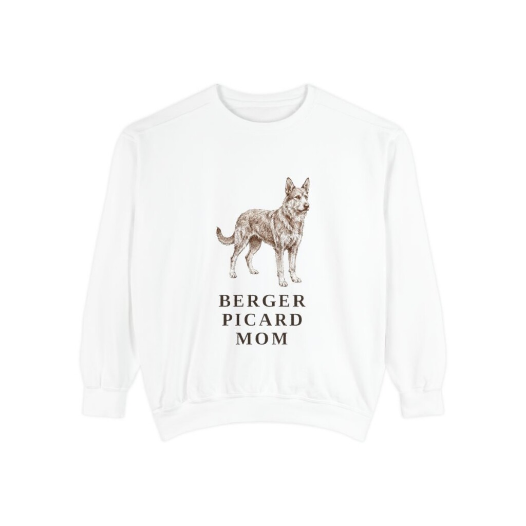 Berger Picard Mom Sweatshirt, White, front view