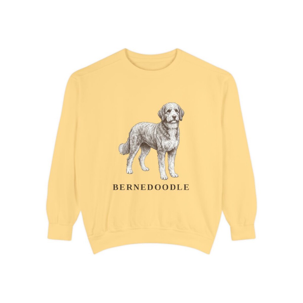 Bernedoodle Sweatshirt, Butter, front view