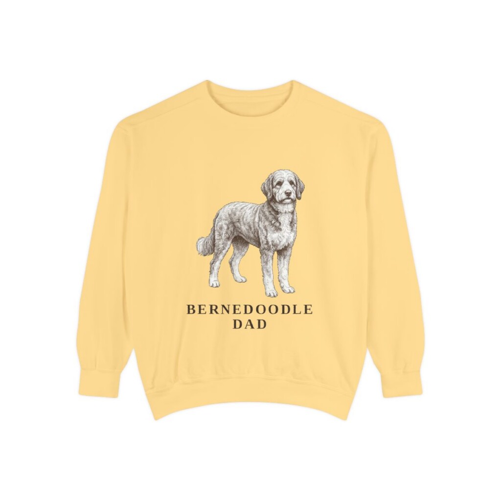 Bernedoodle Dad Sweatshirt, Butter, front view