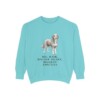 Bernedoodle Humor Sweatshirt, Chalky Mint, front view