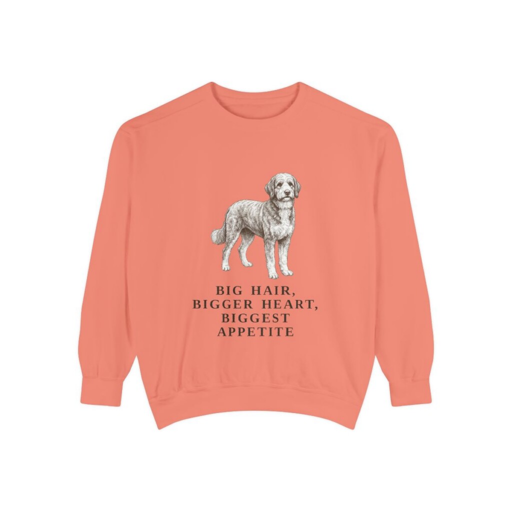 Bernedoodle Humor Sweatshirt, Terracotta, front view