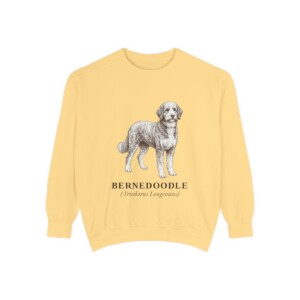 Bernedoodle Latin Sweatshirt, Butter, front view