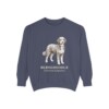 Bernedoodle Latin Sweatshirt, Denim, front view