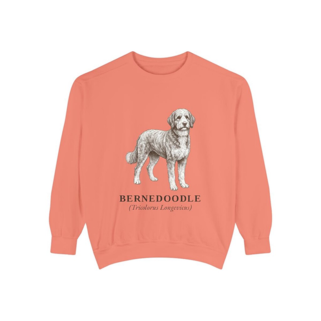 Bernedoodle Latin Sweatshirt, Terracotta, front view
