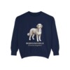 Bernedoodle Latin Sweatshirt, True Navy, front view