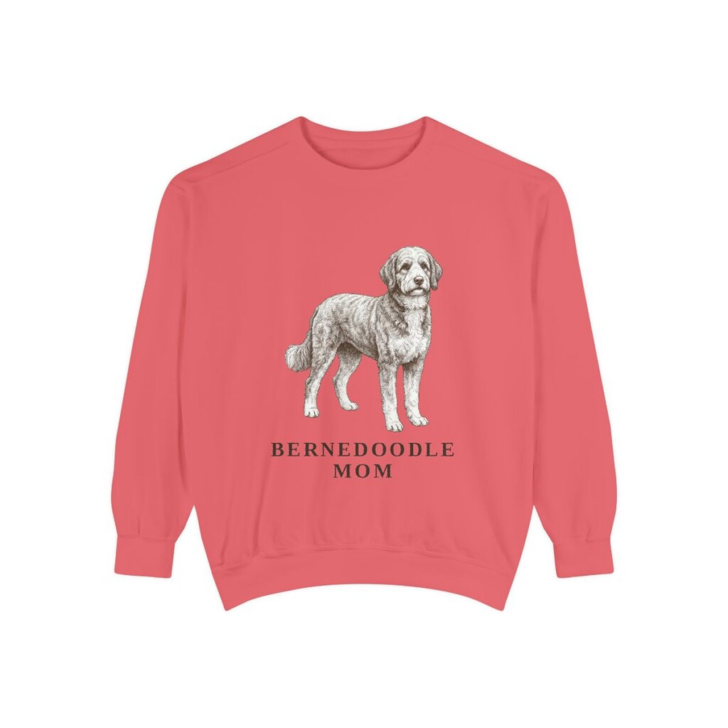 Bernedoodle Mom Sweatshirt, Watermelon, front view