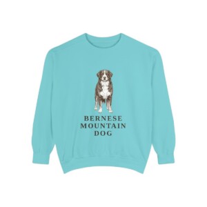 Bernese Mountain Dog Sweatshirt, Chalky Mint, front view