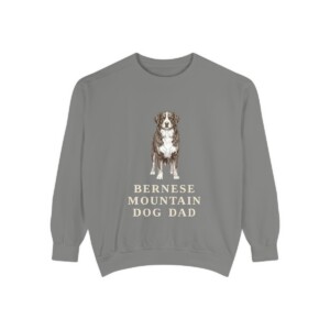 Bernese Mountain Dog Dad Sweatshirt, Grey, front view